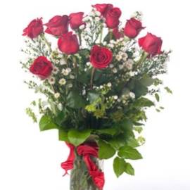 Dozen Red Roses w/ Casablanca Lilies - image LongStemEcuadorianDozenRoses-270x270 on https://www.riveroaksplanthouse.com